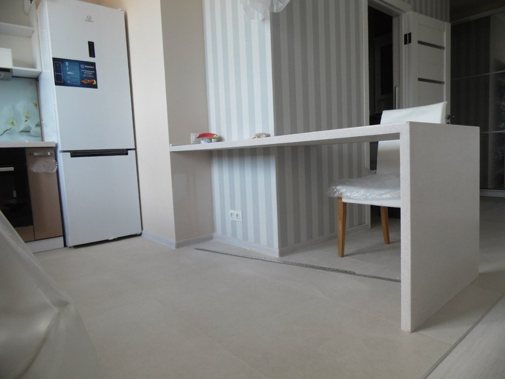 Белый кухонный гарнитур-Кухня МДФ в эмали «Модель 199»-фото3