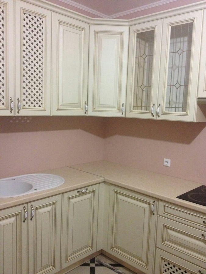 Белый кухонный гарнитур-Кухня МДФ в ПВХ «Модель 394»-фото2