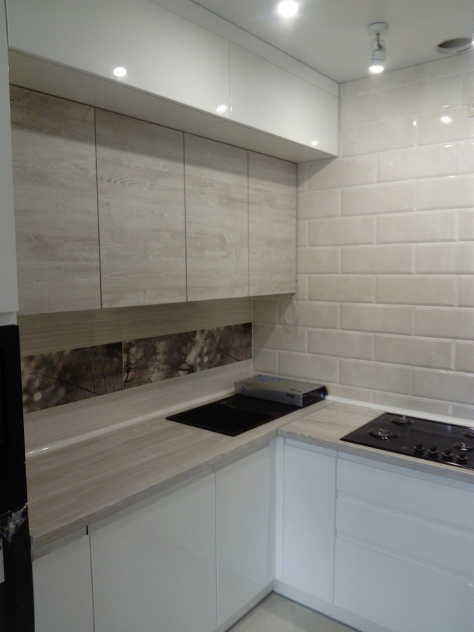 Белый кухонный гарнитур-Кухня МДФ в эмали «Модель 429»-фото3