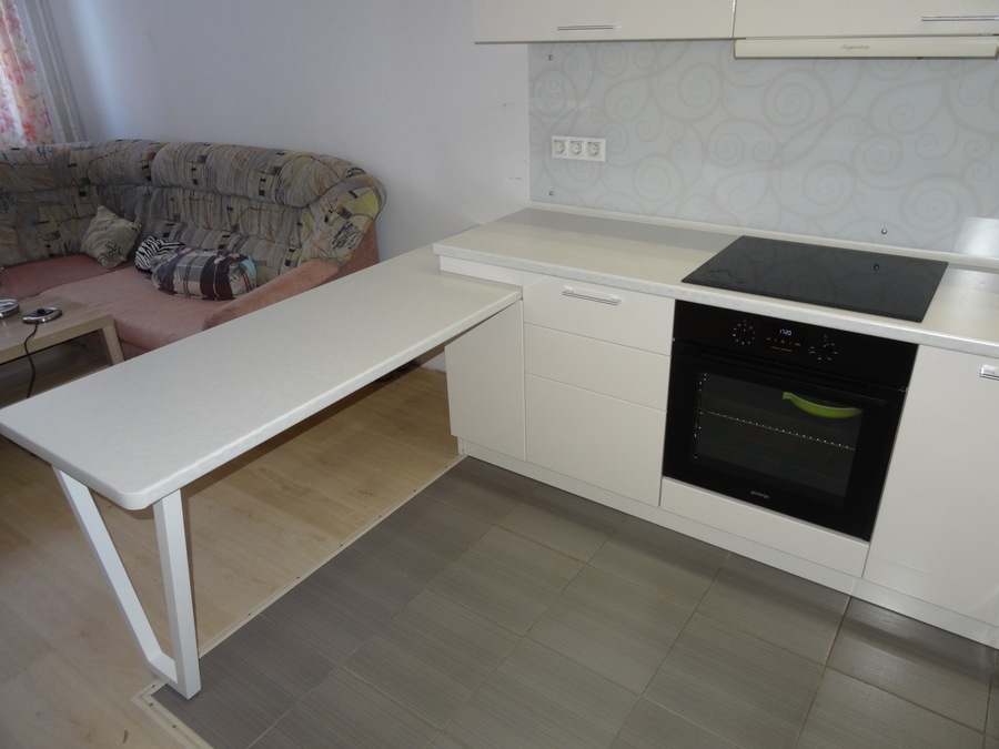 Белый кухонный гарнитур-Кухня МДФ в ПВХ «Модель 516»-фото2