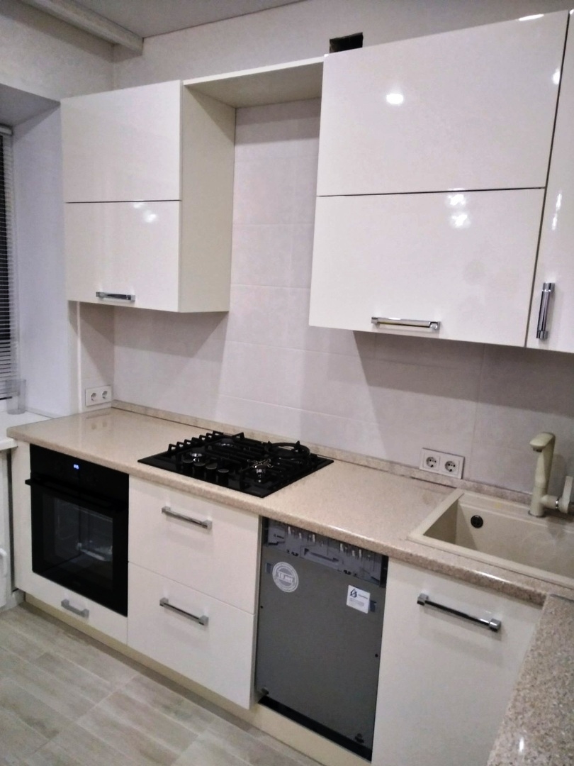 Белый кухонный гарнитур-Кухня МДФ в ПВХ «Модель 532»-фото2