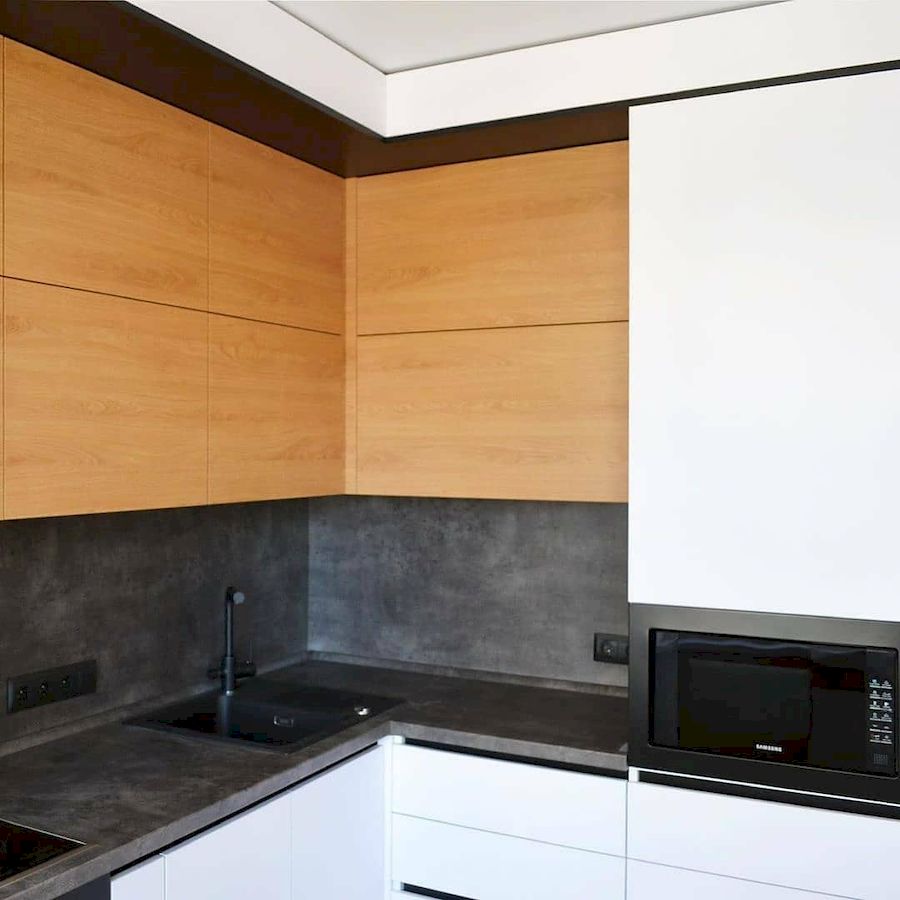Белый кухонный гарнитур-Кухня МДФ в эмали «Модель 645»-фото5